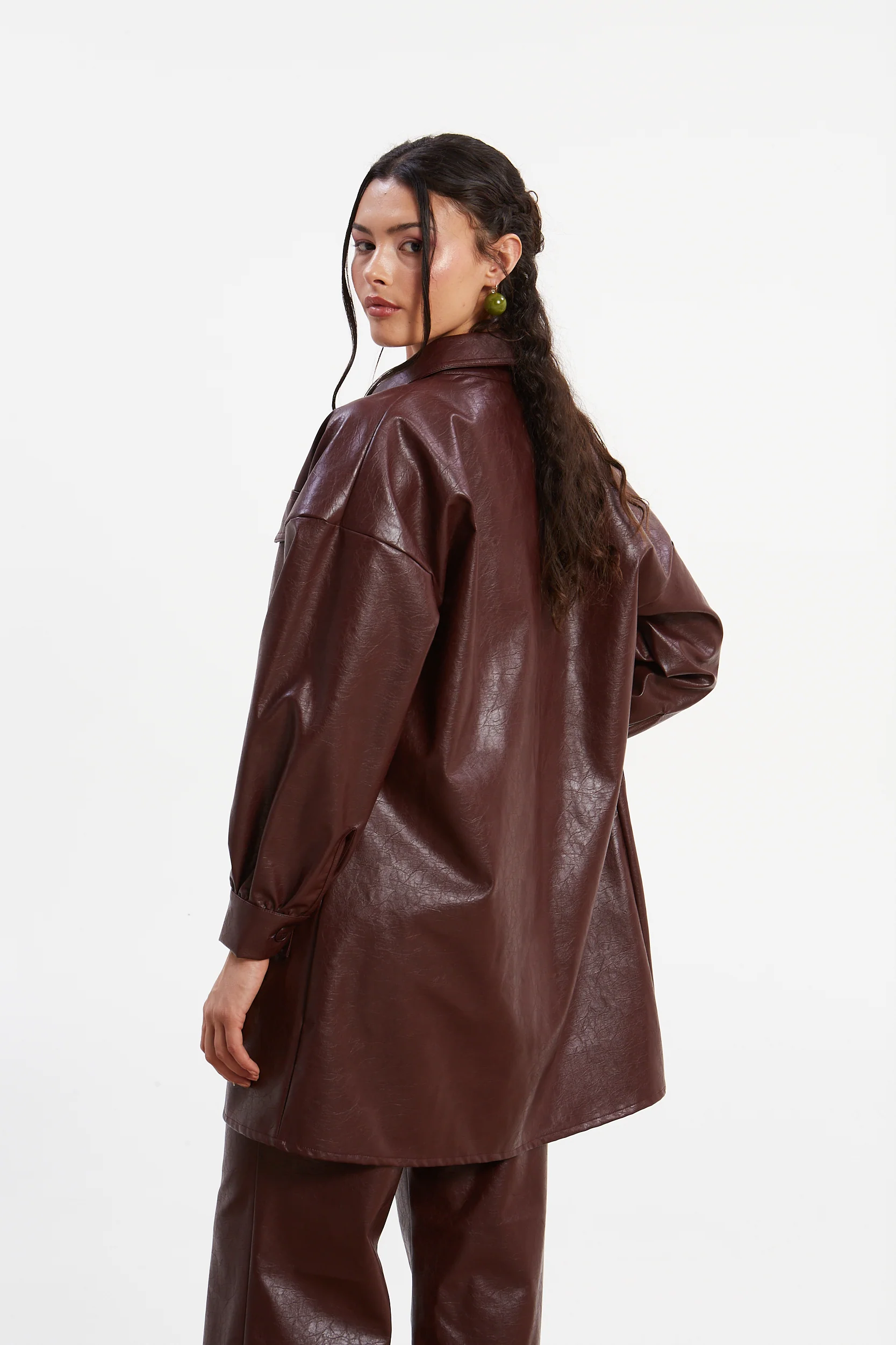 Sarah eco leather overshirt - Image 3