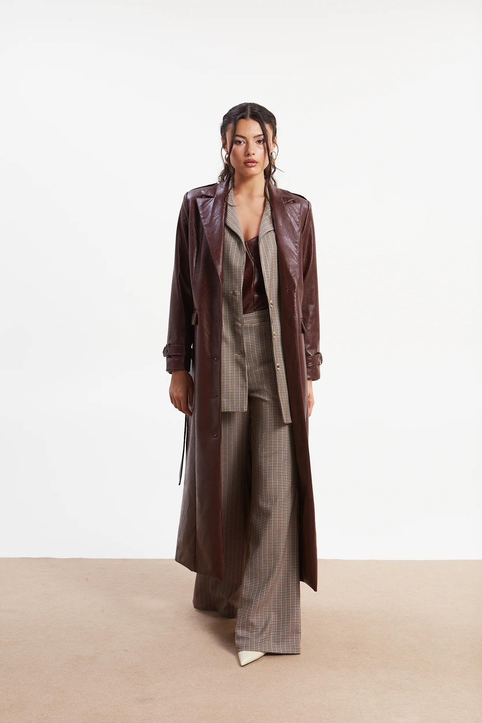 Sarah eco leather trench coat - Image 7