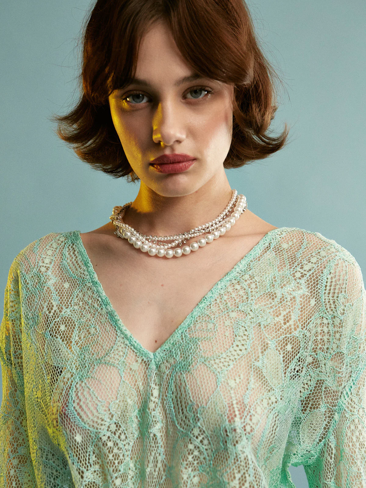 Sebille lace mini mint dress - Image 4