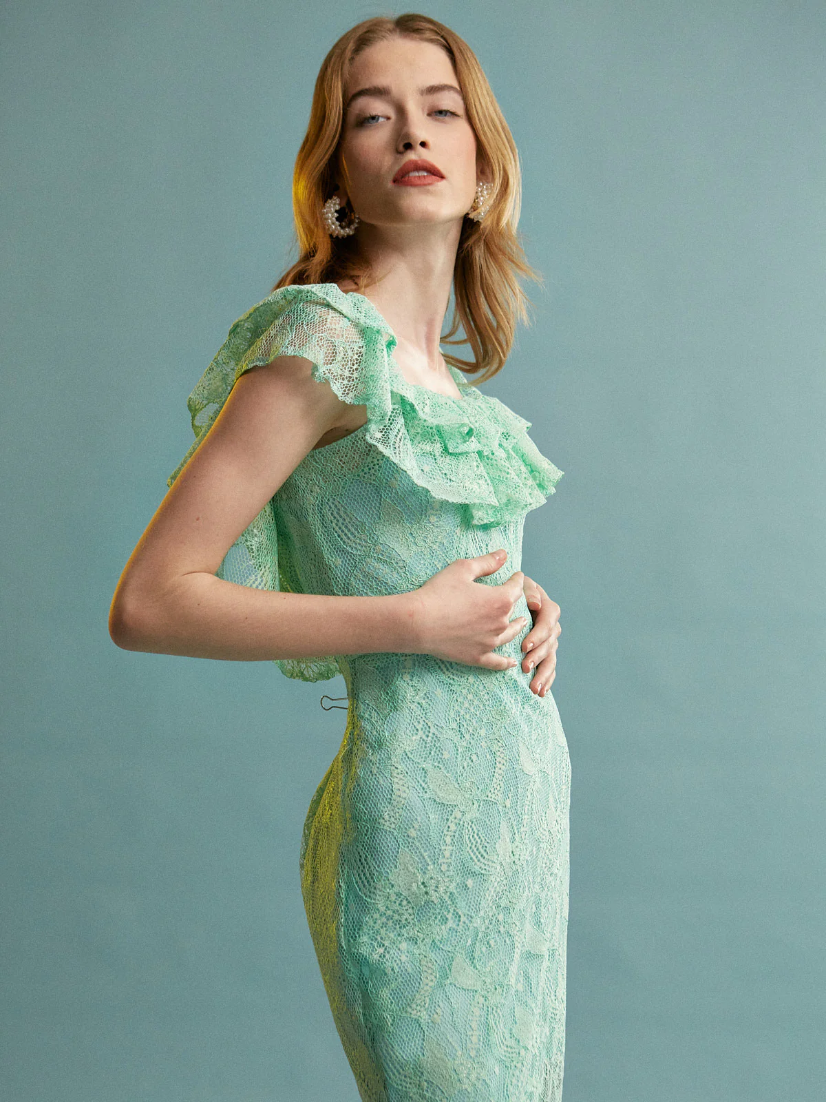 Sebille ruffle lace mint dress - Image 5