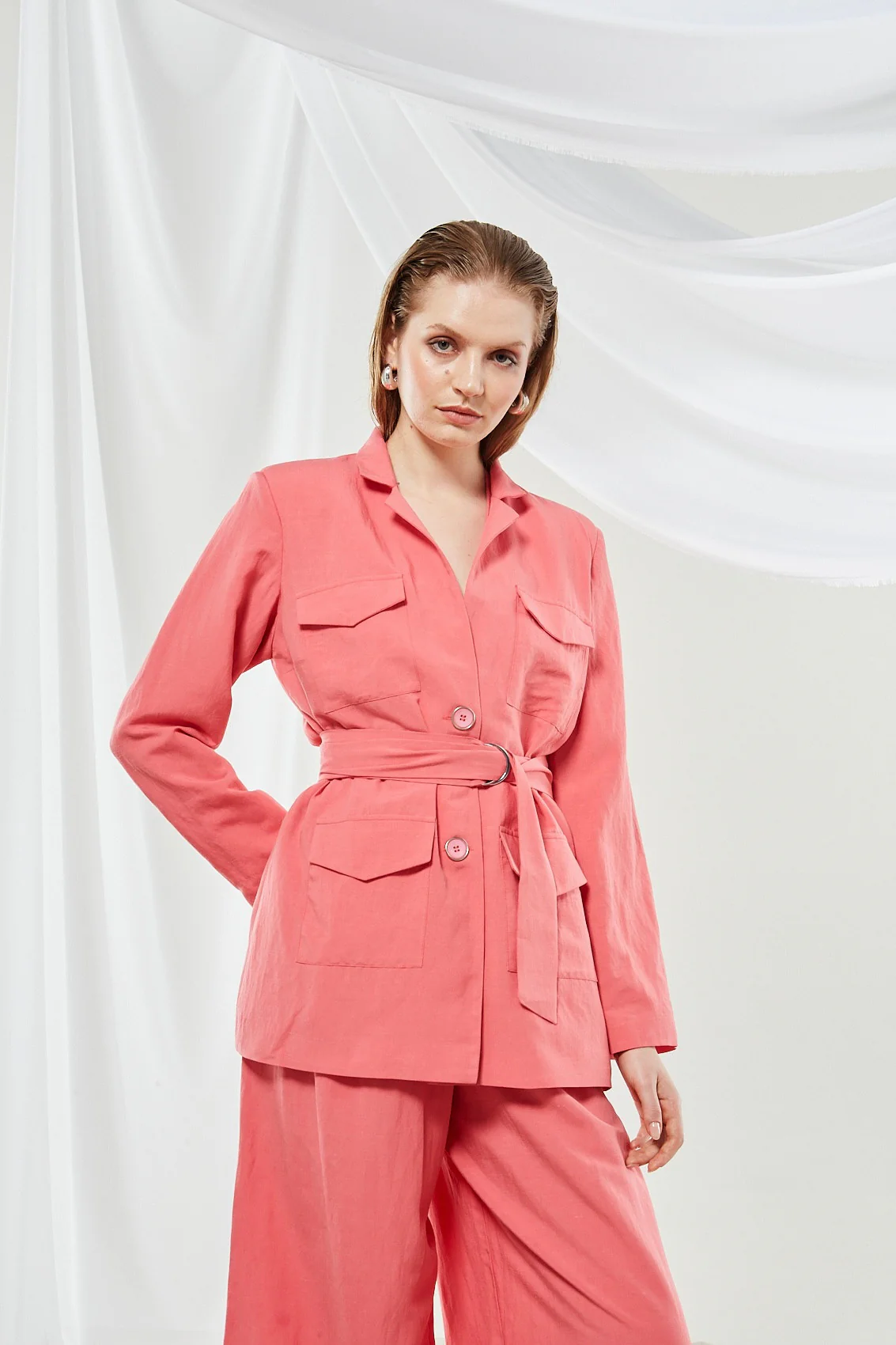 Senna coral pink blazer - Image 6