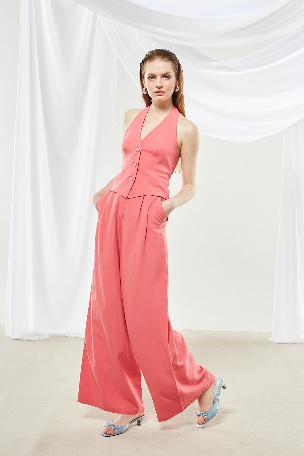 Senna coral pink vest - Image 7