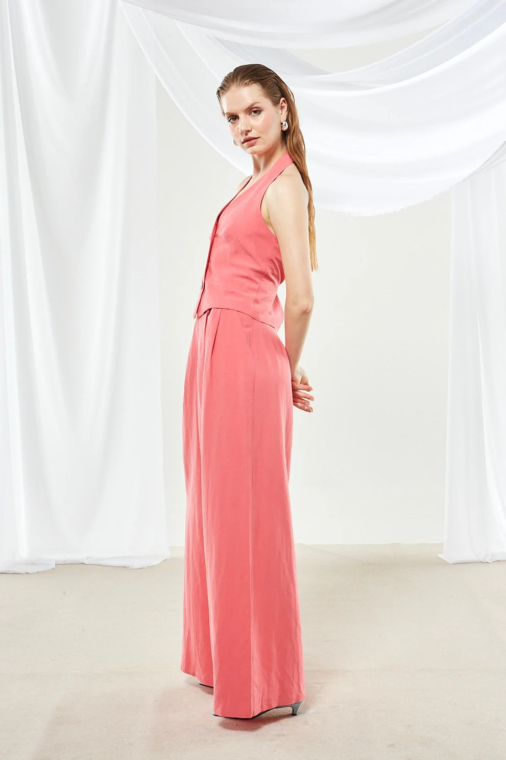 Senna coral pink vest - Image 8