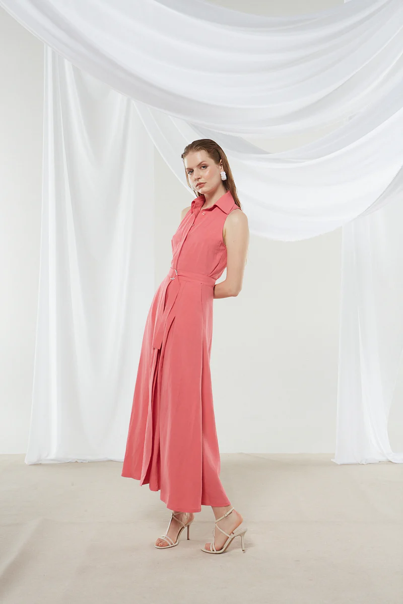 Senna coral shirtdress - Image 5