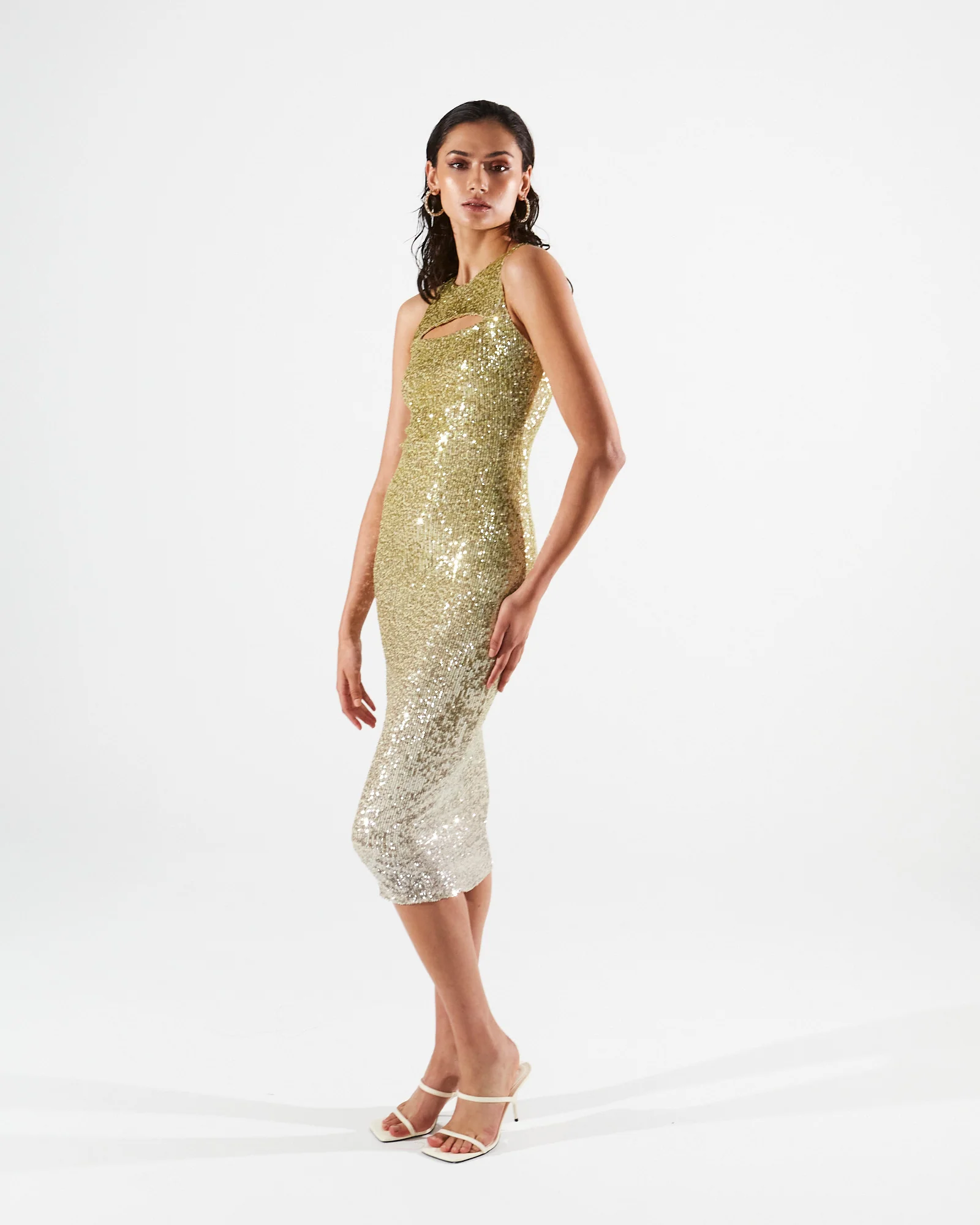 Sienna open chest sequin dress - Image 4