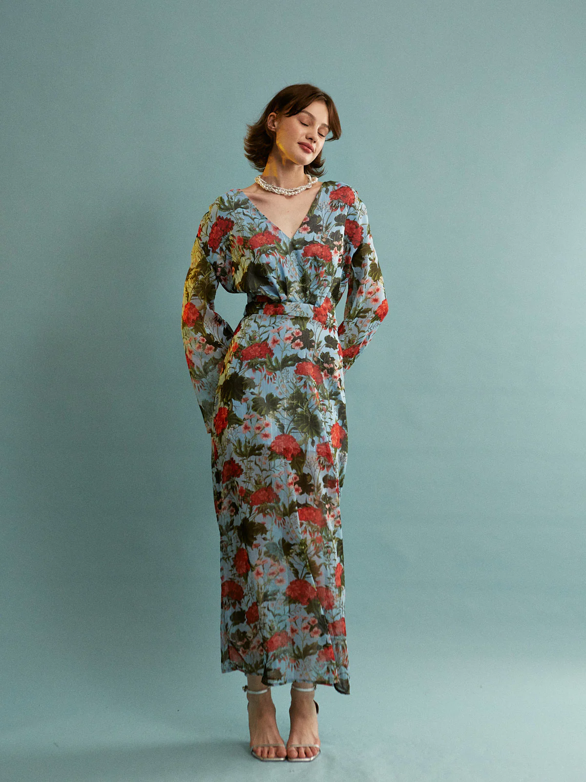 Simone floral long sleeve dress