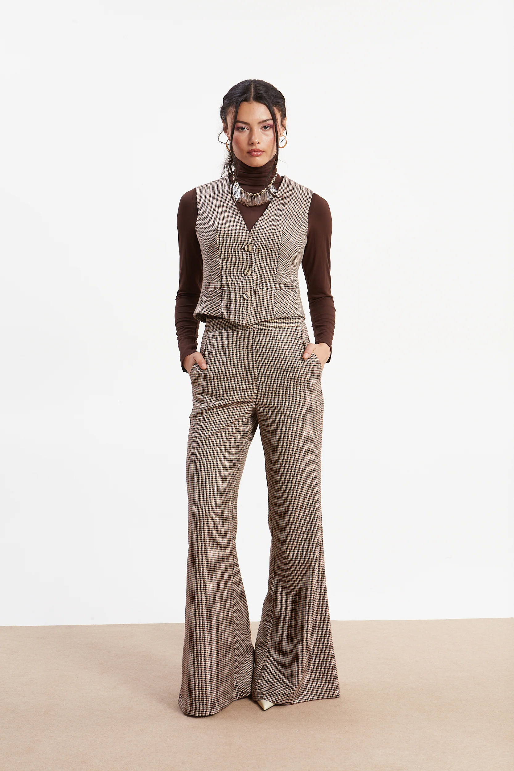 Victoria pied de poule flare pants - Image 4