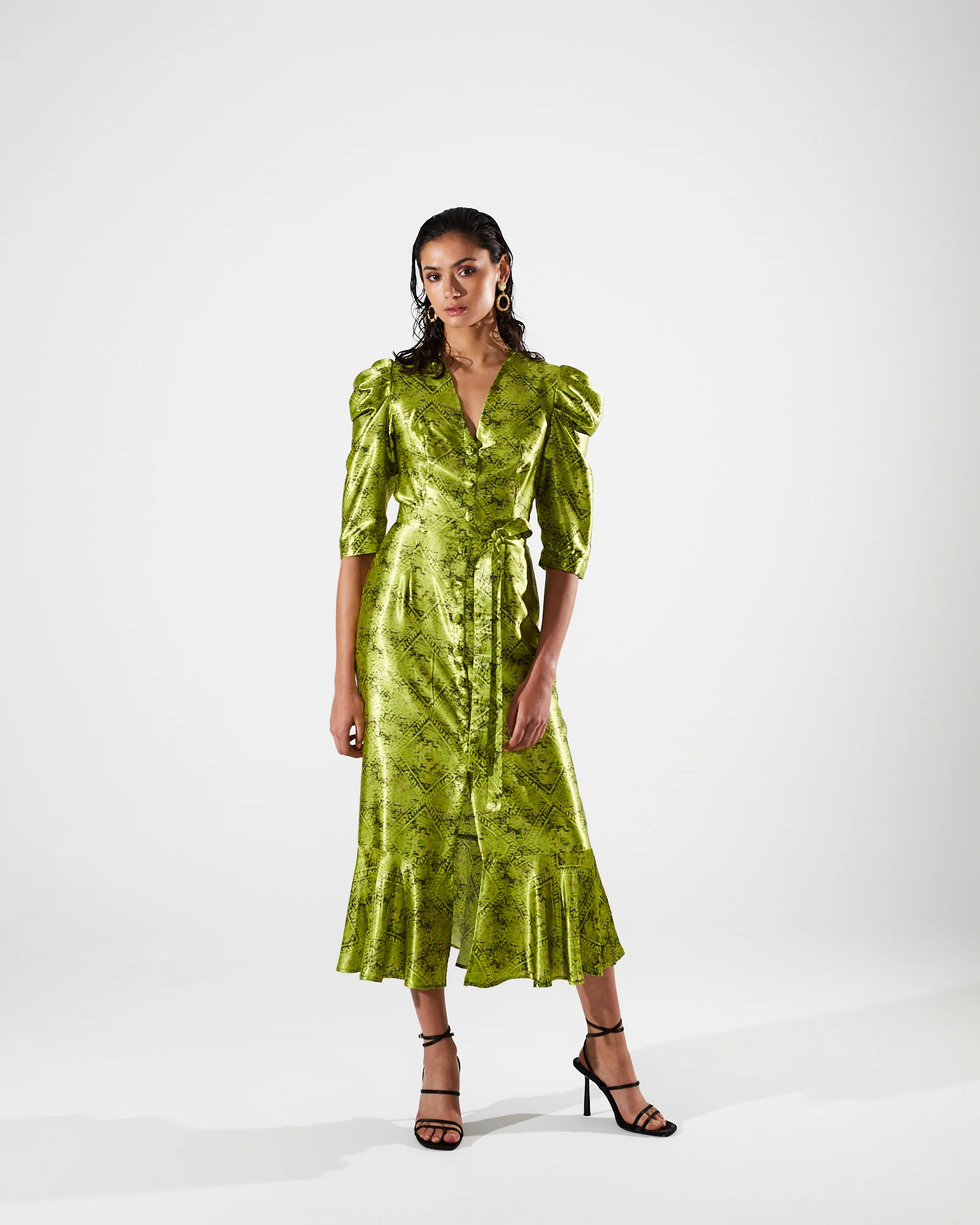 Viviana printed button dress - Image 3