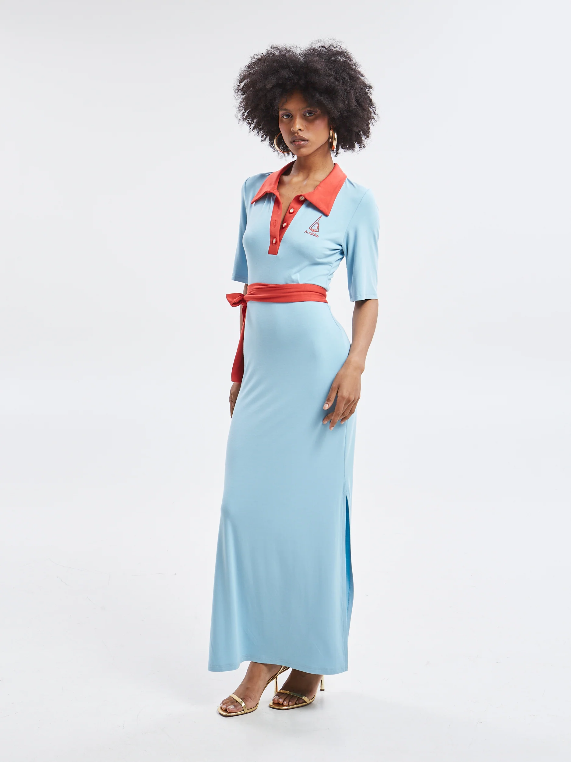 Yara polo ciel dress - Image 5
