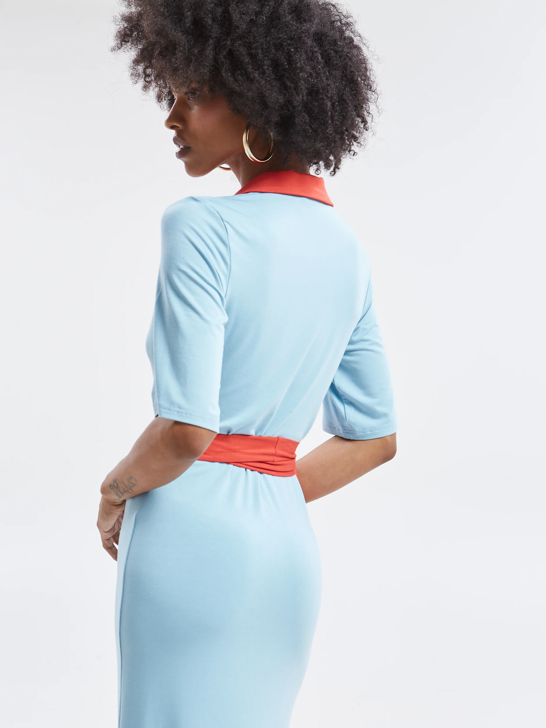 Yara polo ciel dress - Image 6