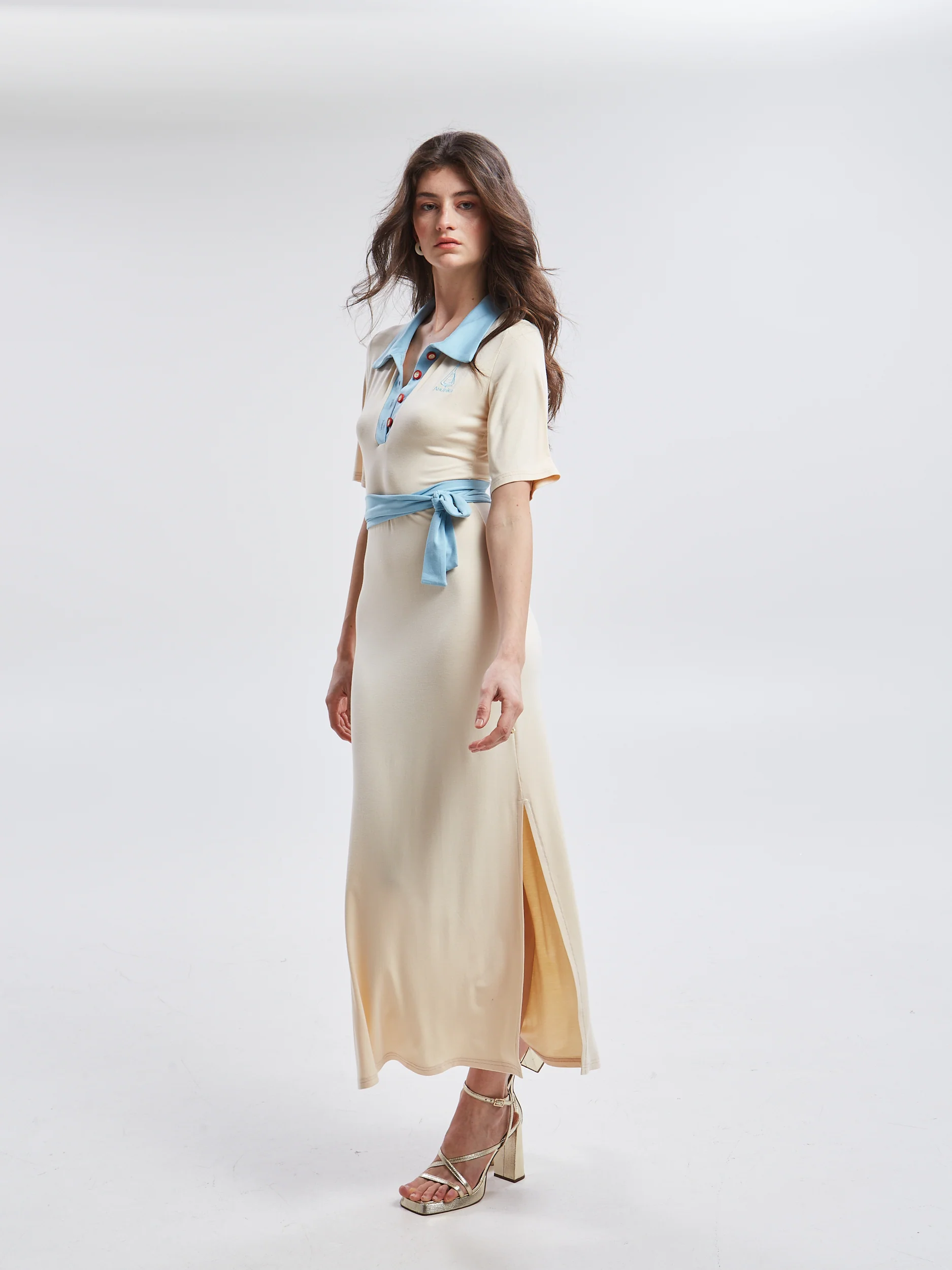 Yara polo ecru dress - Image 3
