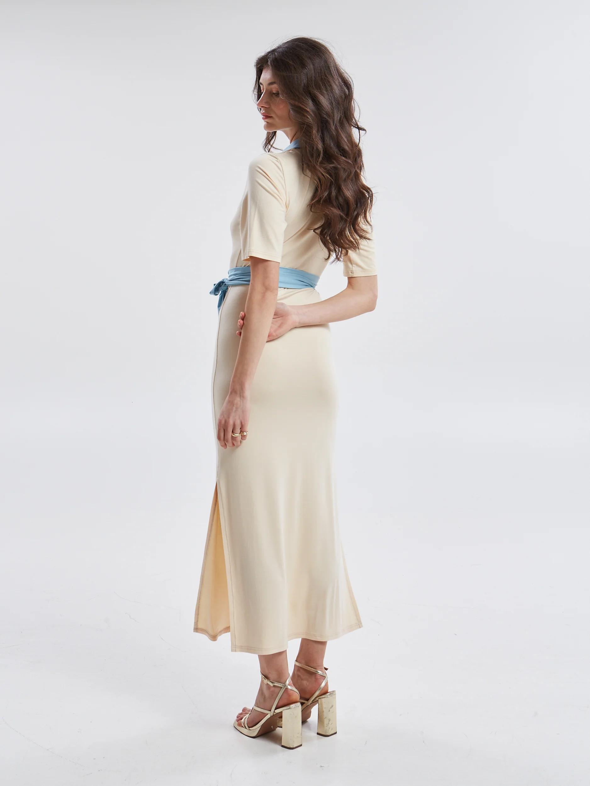 Yara polo ecru dress - Image 6