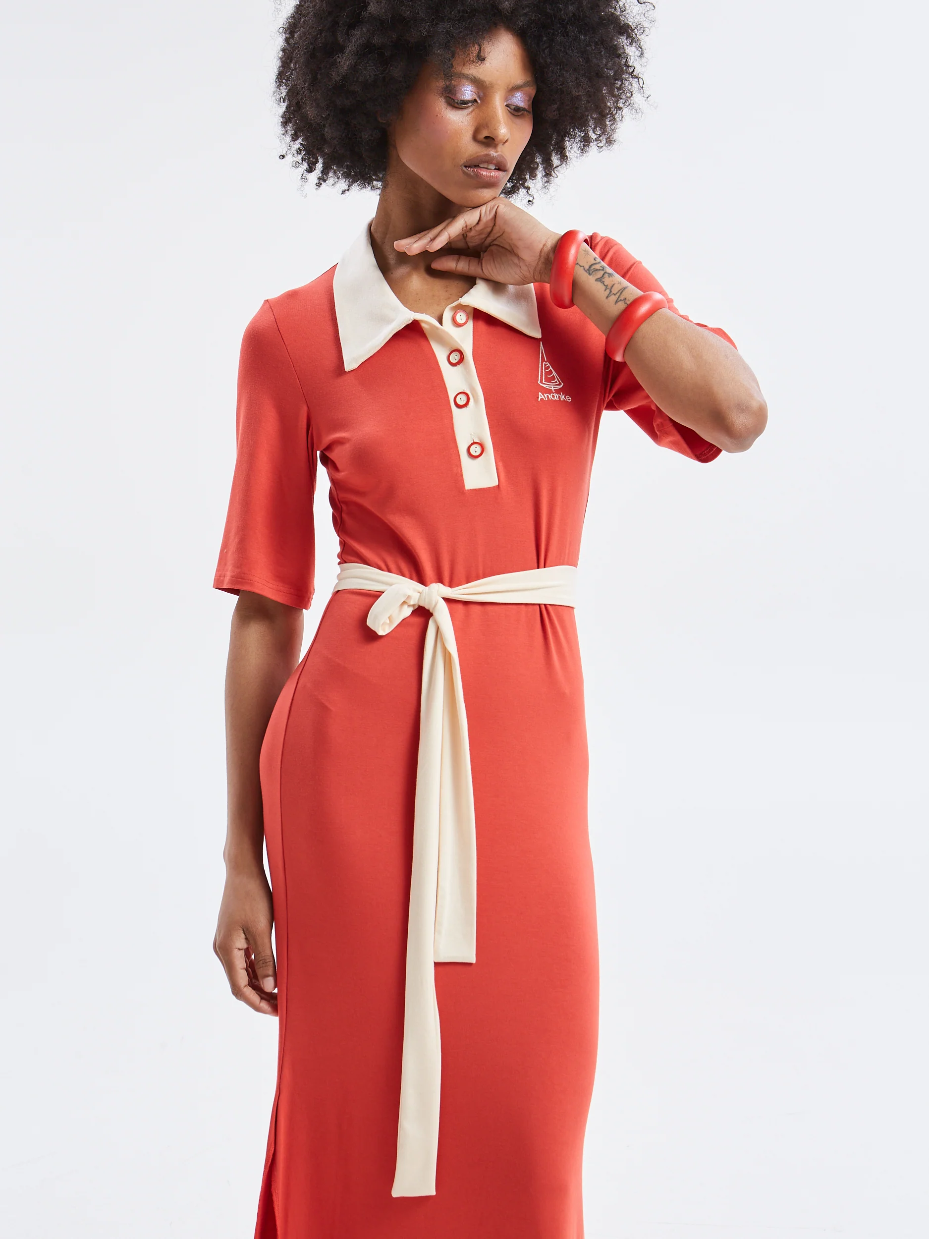 Yara polo red dress - Image 3
