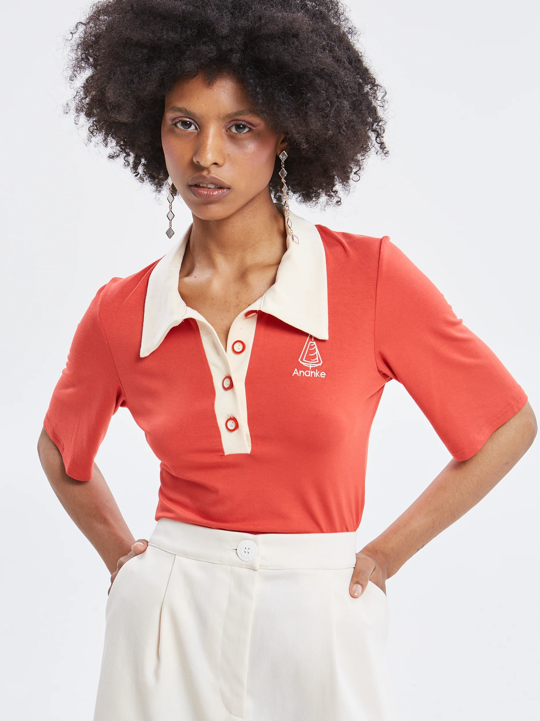 Yara polo red top - Image 2