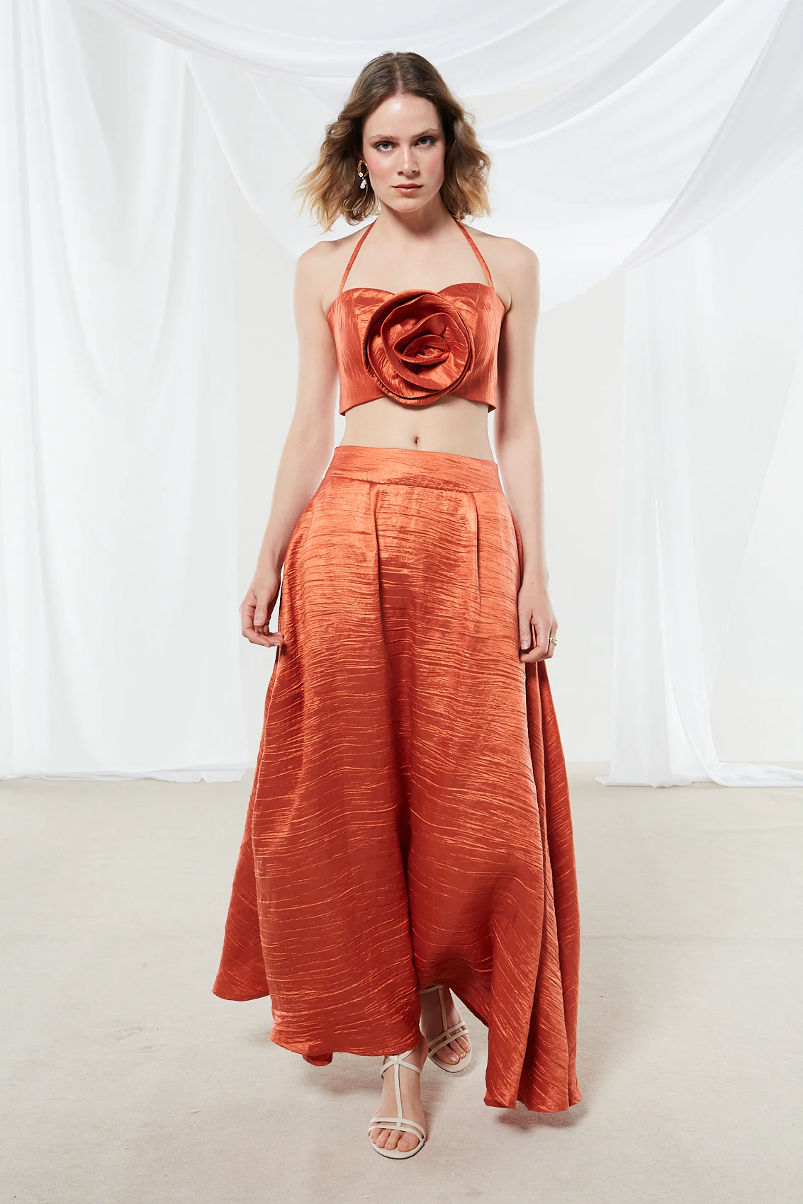 Zinnia rust orange flower top - Image 3